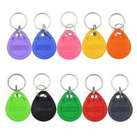 ราคา 10pcs 125khz RFID Proximity Keychain TK4100 Sticker Card Tag Key Keyfob Door Entry Access Control KeyChain Token RFID Keyfob (17389841414)