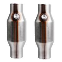 ราคา 2 5inch Spun Universal Catalytic Converter High Flow Stainless Steel 425250 Exhaust Catalytic Converter (19346908513)
