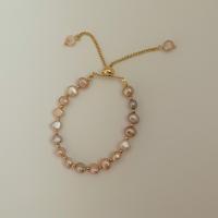 ราคา Shellandgold ข้อมือมุกธรรมชาติ อะไหล่ทอง ปรับแบบรูด สามารถใส่ได้ทั้งข้อมือเล็ก และ ใหญ่ (18261084566)