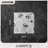 ราคา กระดาษรองอาหาร 100PCS กระดาษห่อเบอร์เกอร์ กระดาษห่อแซนวิช กระดาษห่อขนม กระดาษรองอาหารทอด แบบเคลือบมัน (17821331112)