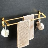 ราคา ราวแขวนผ้าเช็ดตัวราวคู่ชั้นวางของในห้องน้ำราวแขวนผ้าเช็ดตัวสีทองแบบไม่เจาะรูราวเดี่ยวราวแขวนผ้าเช็ดตัวในห้องน้ำราวแขวนผ้าเช็ดตัว (12410872328)