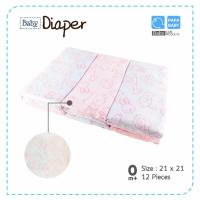 ราคา Papa Baby ผ้าอ้อมสาลู ขนาด 21x21 นิ้ว แพ็คละ 12 ผืน ลาย Animal รุ่น PR 71A21 ผ้าอ้อมเด็ก (105352166)