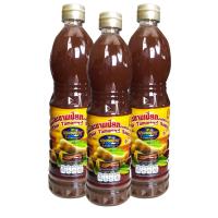 ราคา ปรุงรสไทย ซอสมะขามเปียก น้ำมะขามเปียกสำหรับปรุงอาหารขนาด700g แพค3ขวด (13404790421)