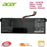 ราคา ส่งฟรี ประกัน 1 ปี แบตเตอรี่ Acer AP18C7M Acer Swift 5 SF514 54GT SP513 54N 546V SF313 52 ของแท้ (15545123287)