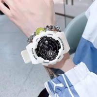 ราคา นาฬิกาข้อมือนาฬิกากันน้ำผู้ชาย POSHI ของแท้นาฬิกาจับเวลา G นาฬิกาจับเวลาผู้ชายนาฬิกาข้อมือเล่นกีฬา LED มัลติฟังก์ชั่นจอแสดงผลคู่ Jam Tangan Digital ทหารสำหรับผู้ชาย (19287201645)