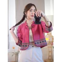 ราคา เสื้อคลุมกั๊กกุ้นรอบตัว คอจีนแต่งผ้าลายทอสวยๆ ผ้าฝ้ายชินมัยซักนุ่มอย่างดีอก 38 บ่า 15 รักแร้18 19 ปลายแขน10 11 แขนยาว18 ยาว18นิ้ว (17241620688)