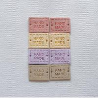 ราคา แพ็คละ 8 ชิ้น อัพเดทสีใหม่ ป้าย Handmade ป้าย Handmade จิ๋ว เลียนแบบหนังกลับ ขนาด 1 5x2 ซม (16339700253)