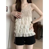 ราคา แฟชั่นลูกไม้ เสื้อกล้ามถักปักลายดอกต่อชายเสื้อ แฟชั่นเสื้อผ้าลูกไม้ รอบอก 40 42 นิ้ว ความยาว 21 นิ้ว (20132756812)