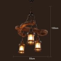 ราคา อุตสาหกรรม Vintage โคมไฟระย้า Bar Cafe ร้านอาหารห้องรับประทานอาหาร Light เรือ Wooden โคมไฟห้องนั่งเล่นโคมไฟไฟหน้า (20241499540)