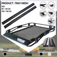 ราคา แร็คหลังคาอลูมิเนียม VRK รุ่น Tray Mesh พื้นตะแกรง พร้อมคานขวาง ชุดจับแร็คหลังคา สำหรับรถ SUV PPV ตรงรุ่นรถ (18275543328)