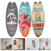 ราคา FOXNOVO 3PCS Surfboard Wall Decorations Surfboard Wall Art Outdoor Signs Party Decor Beach Ocean Theme Surfboard Wooden Leisure Home Party Bar Home Wall Retro Decor (19768409486)