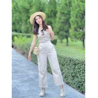 ราคา กางเกงผ้าฝ้าย กางเกงเมืองเหนือ สีครีม เอวสูง เก็บทรง เก็บหุ่น ใส่แล้วหุ่นดี (19460899218)
