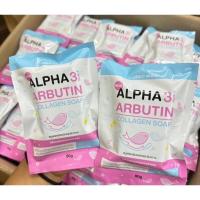 ราคา ตัวใหม่ สบู่อัลฟ่าอาร์บูตินคอลลาเจน Alpha Arbutin Plus 3 Collagen Soap 80g (19596013430)