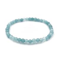 ราคา AQUAMARINE หินอความารีน เลือกขนาดเม็ดหินได้ 4 12 มม หินแห่งความสงบและปกป้อง สร้อยข้อมือหินแท้ by siamonlineshop (1112818407)