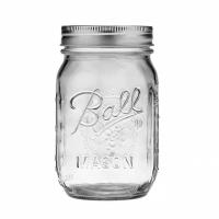 ราคา พร้อมส่ง ลูกปากมาตรฐาน 16 อ โหลแก้วmason jar Ball Mason 473ml American Mason Jar แก้ว Jar ปิดผนึกโปร่งใส Scale Jar Overnight Oatmeal Cup Milkshake Drink (16904998560)