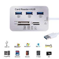 ราคา Actual USB Hub Combo 2 0 3 Ports Card Reader High Speed Multi USB Splitter Hub USB Combo All In One for PCnotebook Computer Accessories (20316527529)