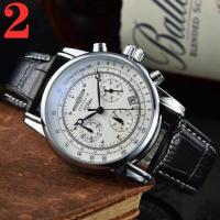 ราคา 2023 Hot Sale New Zeppelin Watch Fashion Three Eyes Running Second Multifunctional Chronograph Top Leather Business Quartz Watch (17275854560)