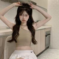 ราคา เสื้อครอปสีพื้น ครอปสายเดี่ยวผูกเอว สายเดี่ยวพร้อมสายไขว้ผูกเอว สุดเก๋ มินิครอป ราคาถูก (16217490985)