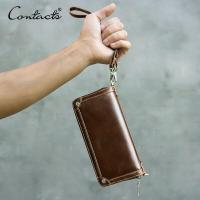 ราคา ติดต่อกระเป๋าสตางค์คลัทช์หนังแท้สำหรับผู้ชายกระเป๋าโทรศัพท์ซองใส่บัตรกระเป๋าถือสำหรับบุรุษคลิปเงินกระเป๋ากระเป๋าสตางค์ยาวผู้ชายกระเป๋าสตางค์ (20071766463)