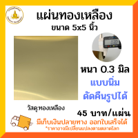 ราคา แผ่นทองเหลือง 0 3 มิล ขนาด 5x5นิ้ว แบบนิ่ม (11171126610)