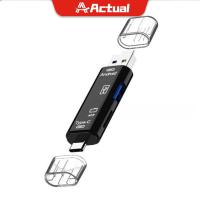 ราคา Actual เครื่องอ่านการ์ด type c มัลติฟังก์ชั่น 5 in 1 USB 3 0 Type C USB Micro USB SD TF Memory Card Reader OTG Adapter เครื่องอ่านการ์ดหน่วยความจำ (18837777472)