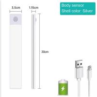 ราคา 3 Color ไฟตู้ LED บางเฉียบ Wireless Motion Sensor USB ชาร์จแม่เหล็กตู้เสื้อผ้าโคมไฟสำหรับห้องตู้เสื้อผ้าห้องครัวในร่ม Night Light (18487092480)
