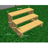 ราคา ชั้นไม้วางของ 3ขั้นบันได ขนาด20 50cm วางModel วางต้นกระบองเพชร ไม้สนนอกลายสวย (16054837652)