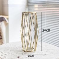 ราคา แจกันแก้วสีทอง แจกันจัดดอกไม้ แจกันโปร่งใส สำหรับตกแต่งห้องนั่งเล่น (15271377948)