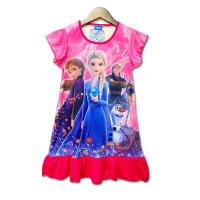 ราคา ชุดเดสรเด็ก กระโปรงเด็กผู้หญิง เสื้อผ้าเด็กผู้หญิง ลายเจ้าหญิง เอลซ่า โซเฟีย ผ้ามันผ้าไมโค PM777 141 150 (15424464939)