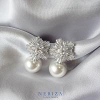 ราคา Neriza Jewelry ต่างหูระย้าเพชรสังเคราะห์ ประกายเทียบเท่าเพชรแท้ NE112 ต่างหูเพชรประกบ ต่างหูเพชร ต่างหูระย้า ต่างหูออกงาน (20367807522)