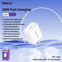 ราคา รับประกัน 1 ปี REMAX RP U133 หัวชาร์จ Fast Charge 20W 1Type C หัวชาร์จคุณภาพสูง (20362445715)