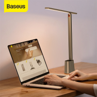 ราคา Baseus โคมไฟตั้งโต๊ะ โคมไฟอ่านหนังสือ แบบพับพกพาได้ ไฟ LED แบบชาร์จไฟได้ อุณหภูมิสี 3 สี (7859340528)