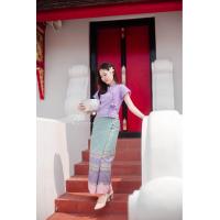 ราคา ผ้าถุงอัดกาว ผ้าฝ้ายผสมไหมประดิษฐ์ (20201300601)