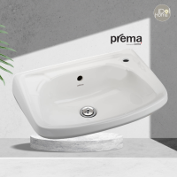 ราคา Prema อ่างล้างหน้า ชนิดแขวนผนัง รุ่น P55000 ผลิตจากเซรามิคคุณภาพดี พร้อมรับประกันฟรี 1 ปี ไม่รวมก๊อกน้ำ (12678915651)