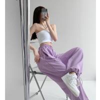 ราคา พร้อมส่ง กางเกงวอมขายาวผู้หญิง กางเกงวอร์มสายฝอ กางเกงวอม กางเกงวอมสายฝอ กางเกงวอร์ม แฟชั่นสีม่วงสวยๆ (18821359504)