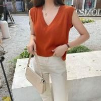 ราคา Cici Y2898 เสื้อไหมพรมknitแขนกุดคอวี ดีเทลหน้าสั้นหลังยาว ทรงเบสิคแมตช์ง่าย (16059251022)