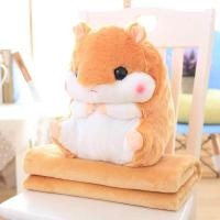 ราคา ตุ๊กตา หมอนผ้าห่ม หนูแฮมสเตอร์ ผ้าห่มผืนใหญ่พิเศษงานพรีเมี่ยม100 170ผ้าห่ม หมอน หมอนในรถของ (8485799213)