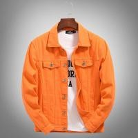 ราคา เสื้อแจ็กเก็ตเสื้อคลุมรัดรูปสำหรับบุรุษแบบลำลองสีส้มส้มทรงหลวมแบบเสื้อโค้ตโคบาล (19349543241)