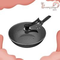 ราคา กระทะเคลือบหินอ่อน กระทะไฟฟ้า ทรงลึก 32 cm พร้อมฝากระทะ ใช้กับเตาแม่เหล็กไฟฟ้าได้ กระทะ ฝากระทะ Bunnyshop889 (14981227037)