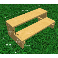 ราคา ชั้นไม้ 2ขั้นบันได ขนาด 20 50cm วางของใช้ โชว์โมเดล วางต้นกระบองเพชร ไม้สนนอก (16055032555)