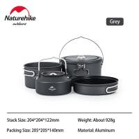 ราคา Naturehike ชุดเครื่องครัวสำหรับตั้งแคมป์ เครื่องใช้บนโต๊ะอาหารกลางแจ้ง หม้ออลูมิเนียม ชุดทำอาหาร ชุดปิคนิค หม้อ กระทะ ชาม ชุดกาต้มน้ำ (19113500063)