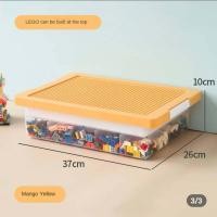 ราคา ฺBricks box KodiiCode กล่องใส่เลโก้ Lego storage box กล่องใส่ของ กล่องเก็บของเล่น กล่องเก็บเลโก้ สามารถต่อเลโก้บนฝากล่องได้ จัดหมวด ฝาล๊อคได้ (18835871883)