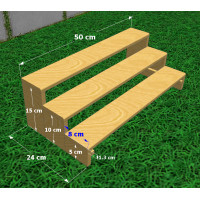 ราคา ชั้นไม้วางของ 3ขั้นบันได ขนาด20 50cm วางModel วางต้นกระบองเพชร ไม้สนนอกลายสวย (16054837654)