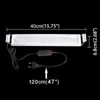ราคา ไฟ LED ตู้ปลา โคมไฟตู้ปลา LED สีขาว ฟ้า ไฟคร่อมตู้ สำหรับตู้ 8 24นิ้ว (17734190464)