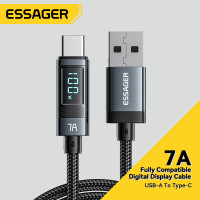 ราคา สาย7A ดิจิตอล PD 100W ชนิด C USB ที่ชาร์จไฟรวดเร็ว USB USB C จอแสดงผลดิจิตอลข้อมูลสายไฟสำหรับ HUAWEI Mate 60 Pro Oneplus Samsung Honor OPPO VIVO ที่ชาร์จแบรนด์เสี่ยวมี่ Type C Wire (20497220606)