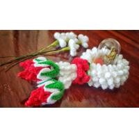 ราคา พวงมาลัยไหมพรม พวงมาลัยหน้ารถ ดอกกุหลาบสีแดง ถ่ายจากงานจริง พร้อมส่ง (20382286431)