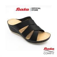 ราคา Bata COMFIT รองเท้าเพื่อสุขภาพ Comfortwithstyle รองเท้าส้นตึก รองเท้าแบบสวม รองเท้าเปิดส้น สำหรับผู้หญิง สูง 2 นิ้ว สีดำ รหัส 7616685 (1842944257)