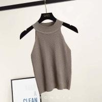 ราคา พร้อมส่งจากไทย เสื้อไหมพรมแขนเว้าคอสโลป ผ้ายืดได้เยอะ (7156104025)