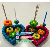 ราคา กระทงอาหารปลา 2ชิ้น หัวใจ ขนมข้าวโพดอาหารปลา ลอยกระทง ขนาด 8นิ้ว ฟรีธูปเทียน (10129542331)