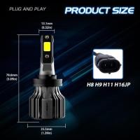 ราคา Novsight หลอดไฟหน้า H4 Led H7 Led H11Led 9005 9007 สําหรับรถยนต์ H 1 Led 12V หลอดไฟตัดหมอก 72W 10000Lm (13379264920)